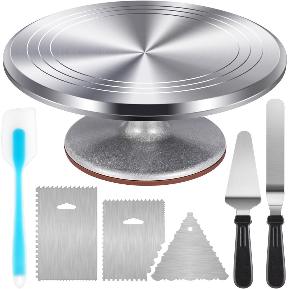Offset Spatula Set - Conjunto de Suporte Giratório para Bolos,