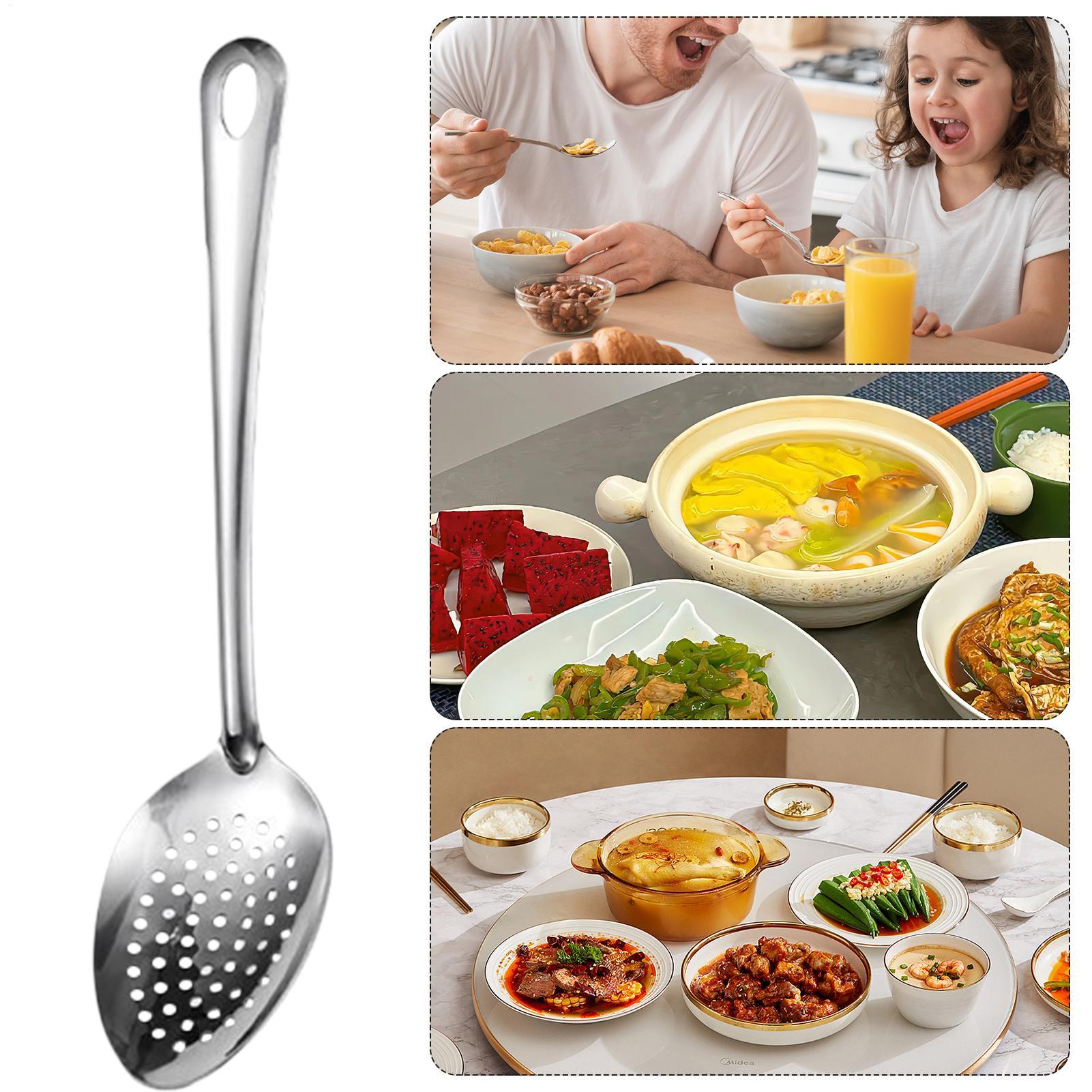 Offset Spatula Set - Colher com fenda de aço inoxidável
