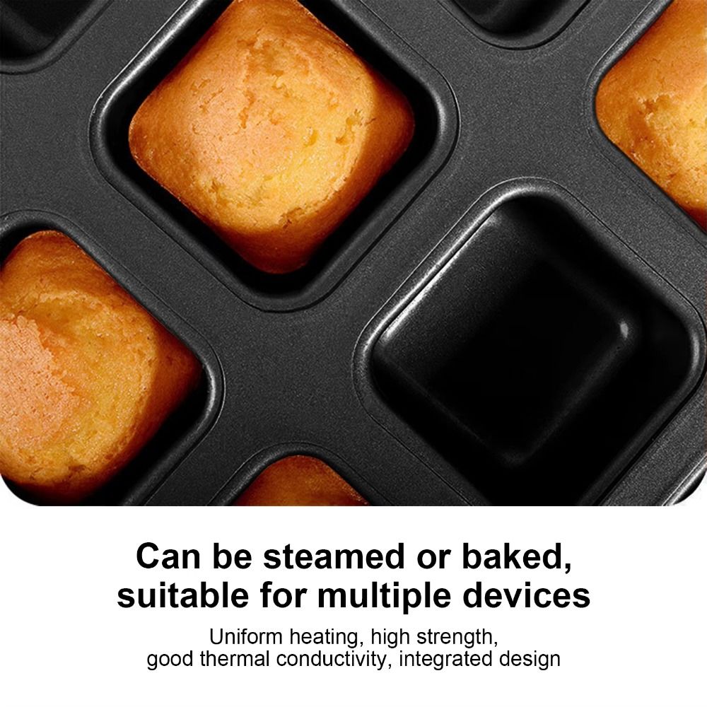 Muffin Tin Nonstick - Forma de Muffin Quadrada com 12
