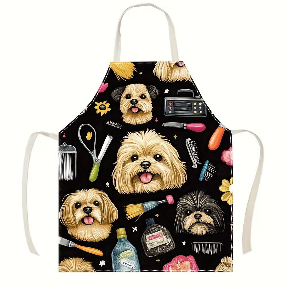 Kitchen Baking Background - Avental Engraçado para Cuidador de Cães