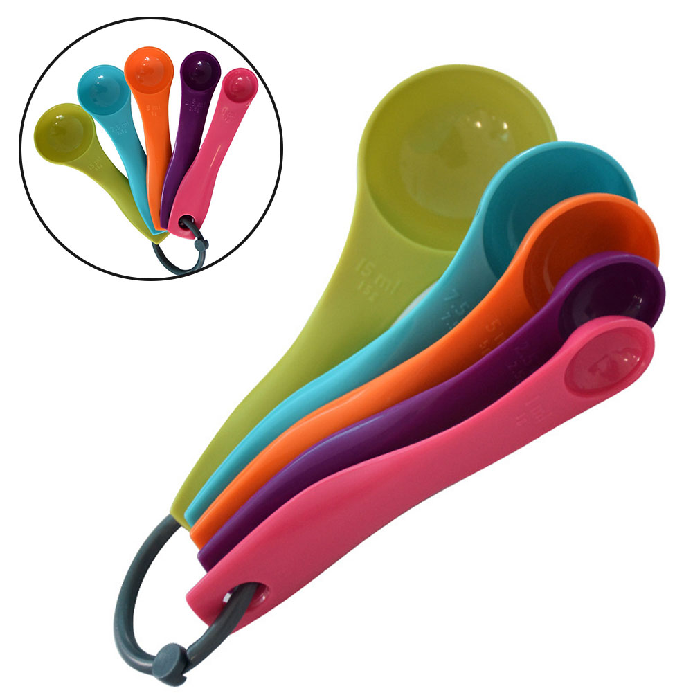 Kitchen Baking Kit - 5-piece colorido colher de óleo de