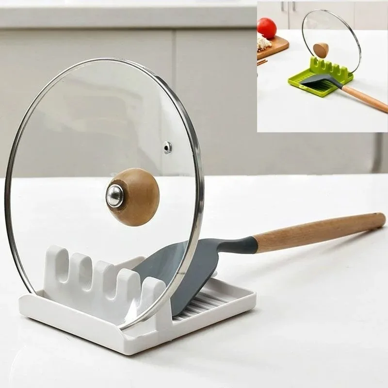 Kitchen Baking Pan Organizer - Pan tampa titular suporta colheres pote