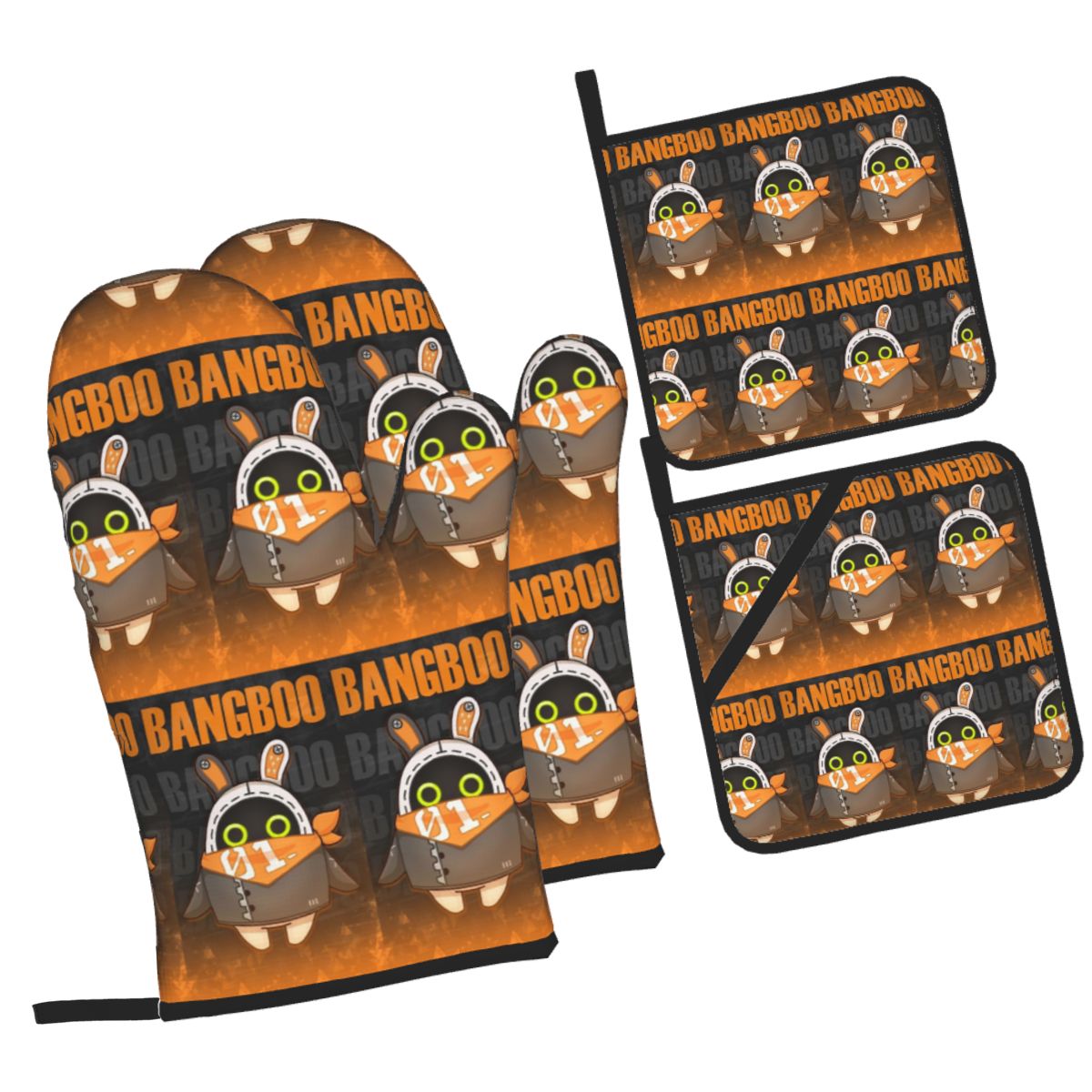 Kitchen Baking Zone - Luvas de Forno e Suporte para