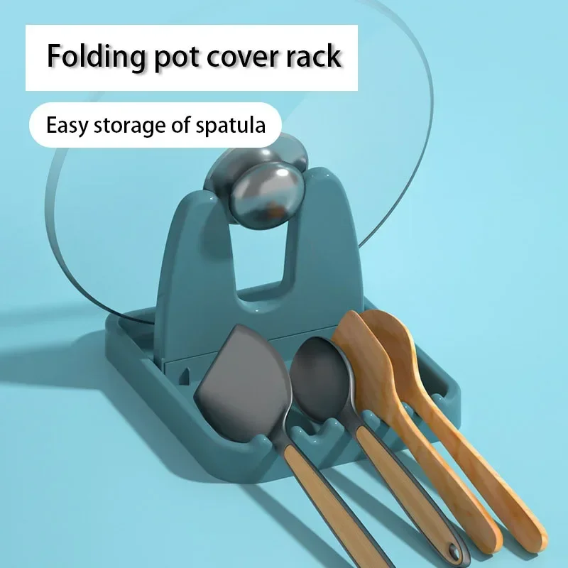 Kitchen Baking Pan Organizer - 1pc dobrável pote tampa rack suporte