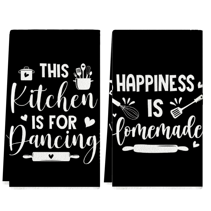 Kitchen Baking Background - Conjunto de 2 Toalhas de Cozinha