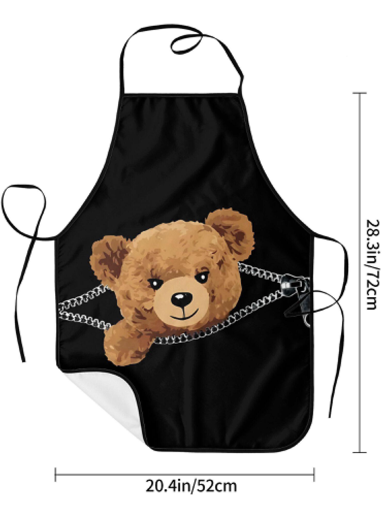Avental com zíper de urso, cab - Kitchen Baking Background avaliação e preço