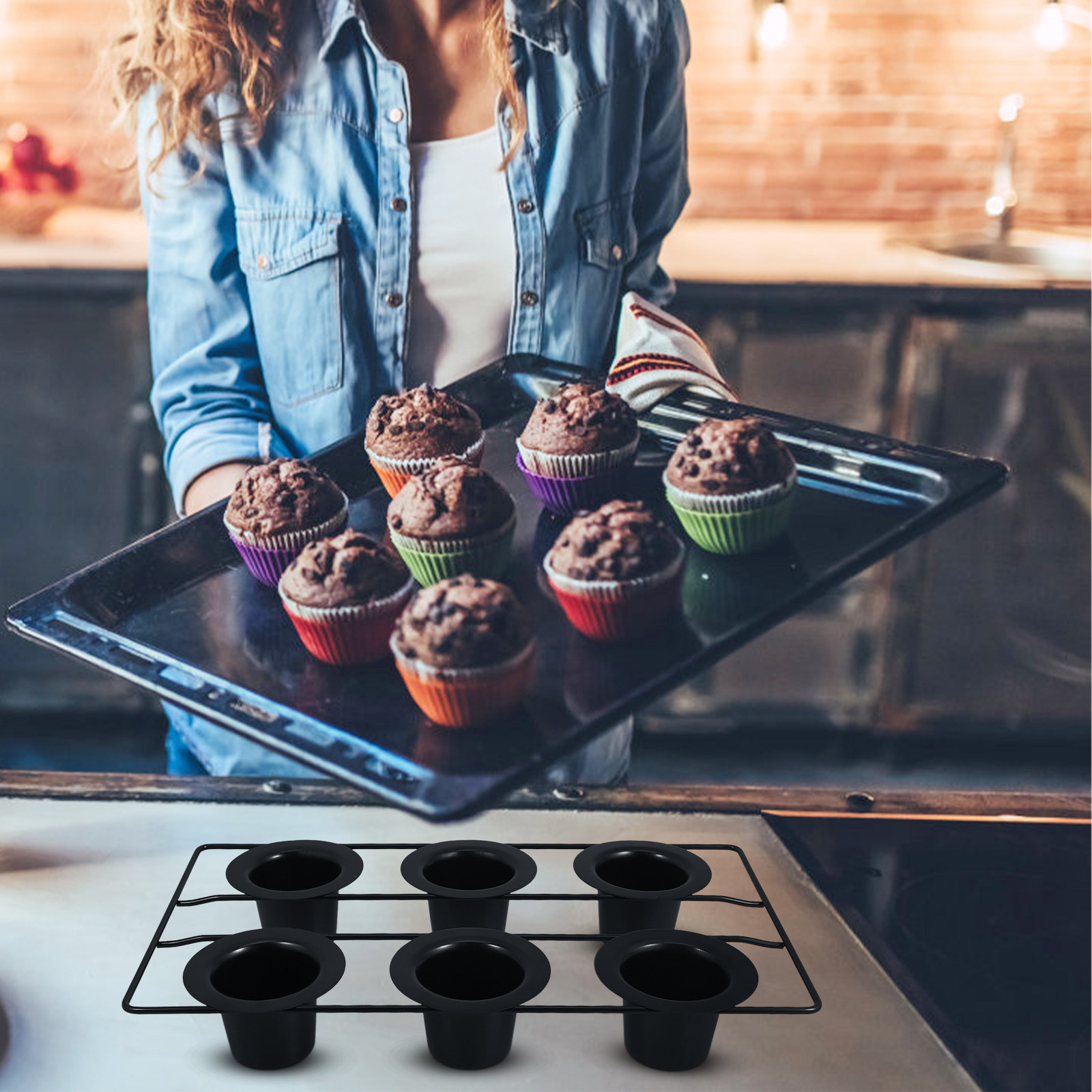 Forma Antiaderente de Aço Carb - Muffin Tin Nonstick avaliação e preço