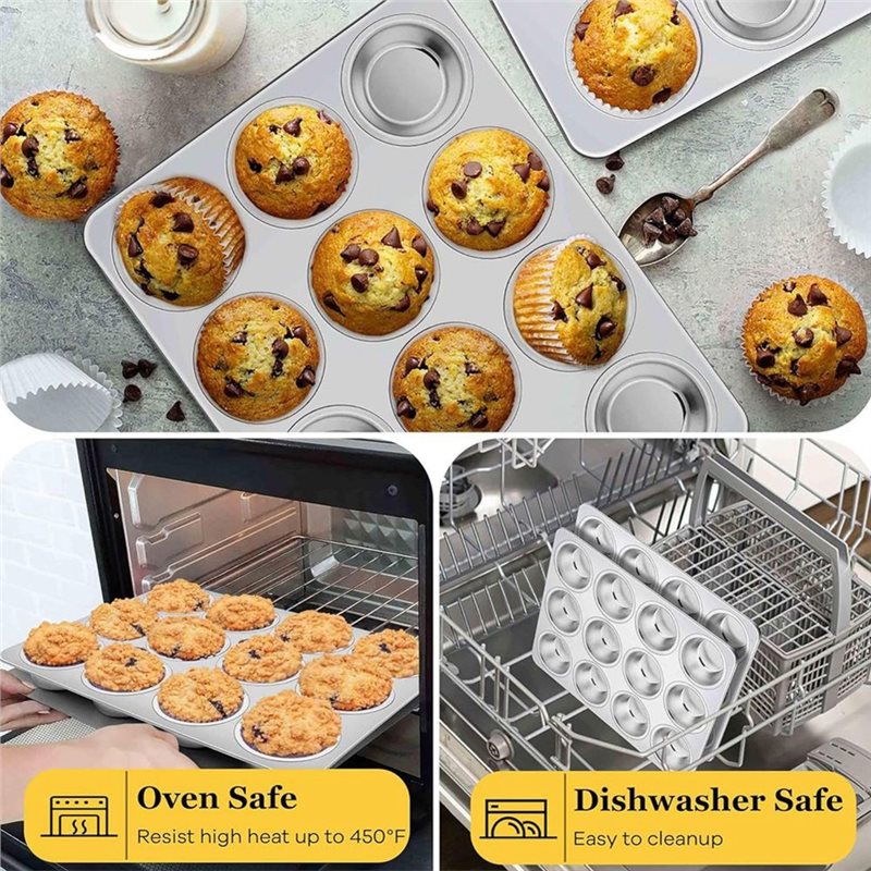 Forma para Muffins ABGH, Assad - Muffin Tin Nonstick avaliação e preço
