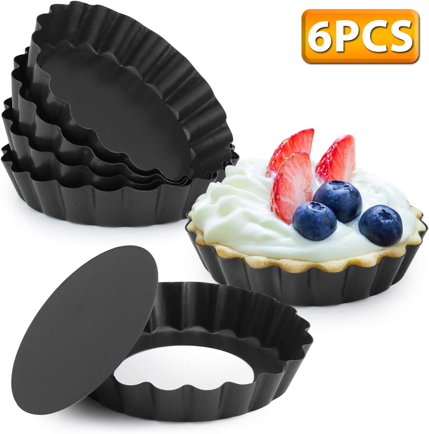 6 pces mini panelas de torta 4 - Muffin Tin Nonstick avaliação e preço