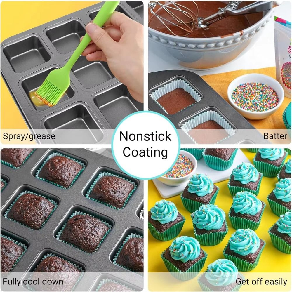 Forma de Muffin Quadrada com 1 - Muffin Tin Nonstick avaliação e preço
