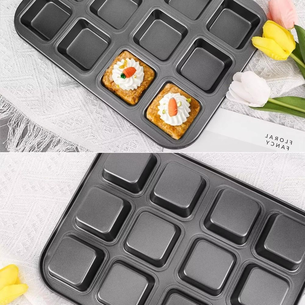 Forma de Muffin Quadrada com 1 - Muffin Tin Nonstick avaliação e preço