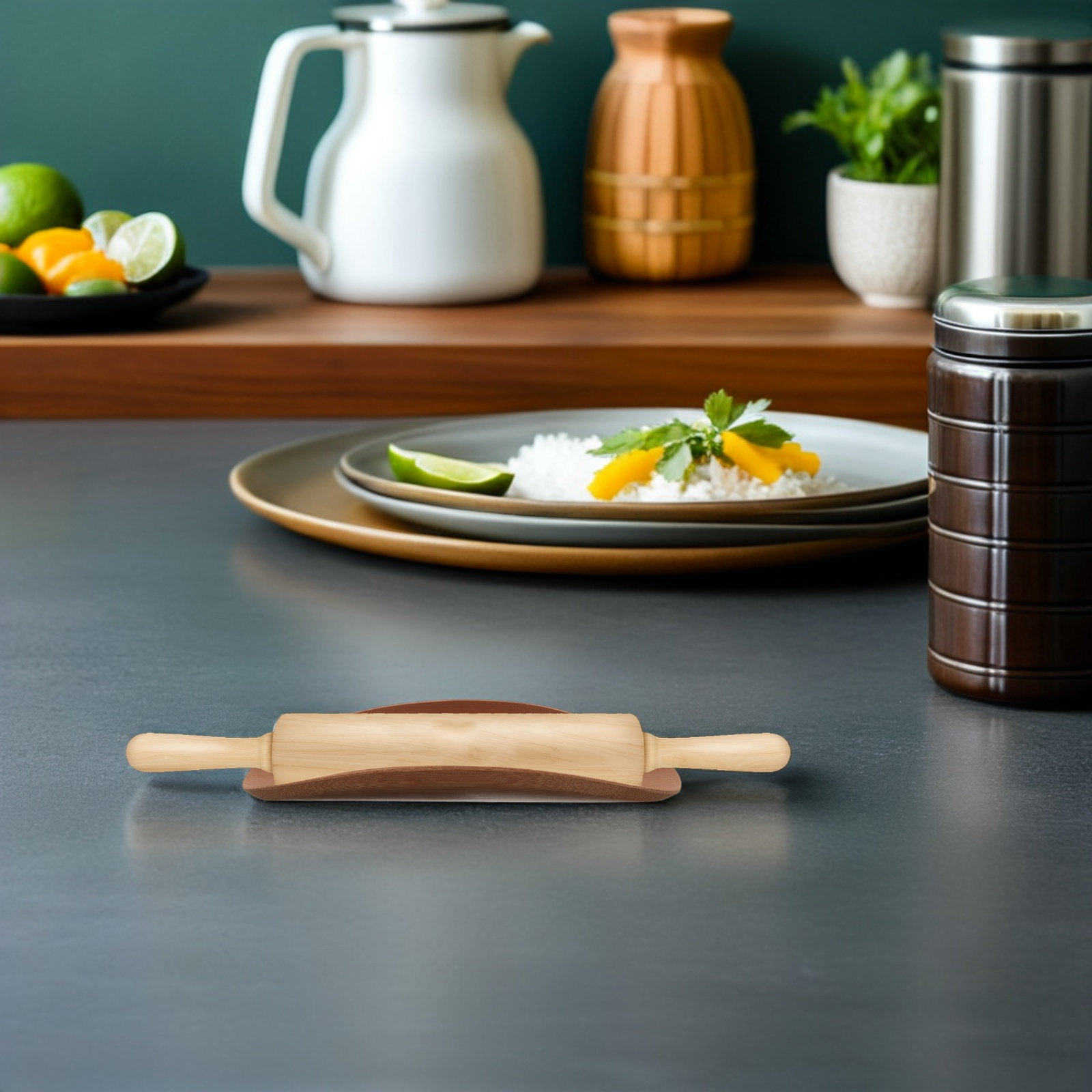 Suporte para Rolo de Massa em  - Kitchen Baking Counter avaliação e preço
