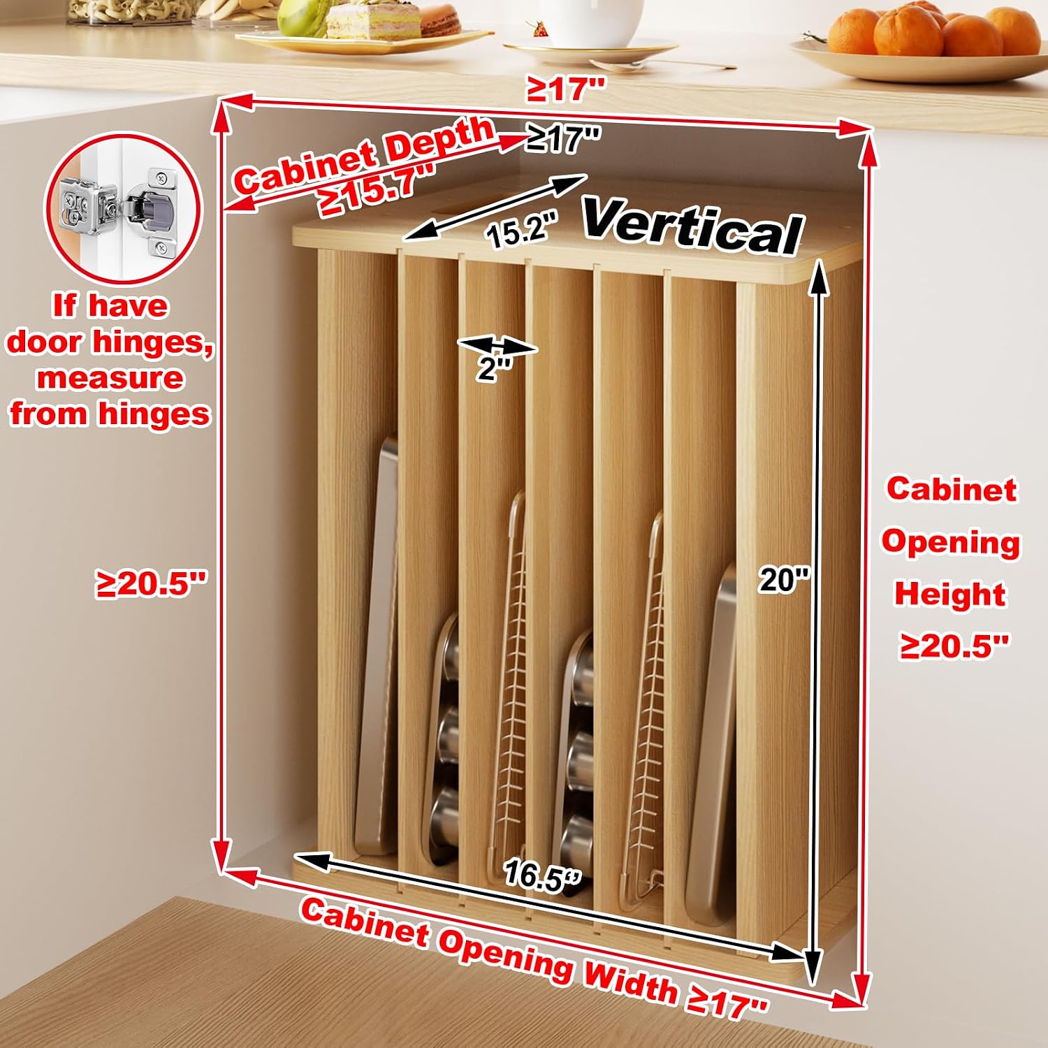 Organizador de Bandejas de Mad - Kitchen Cabinet Baking Sheet Organizer avaliação e preço