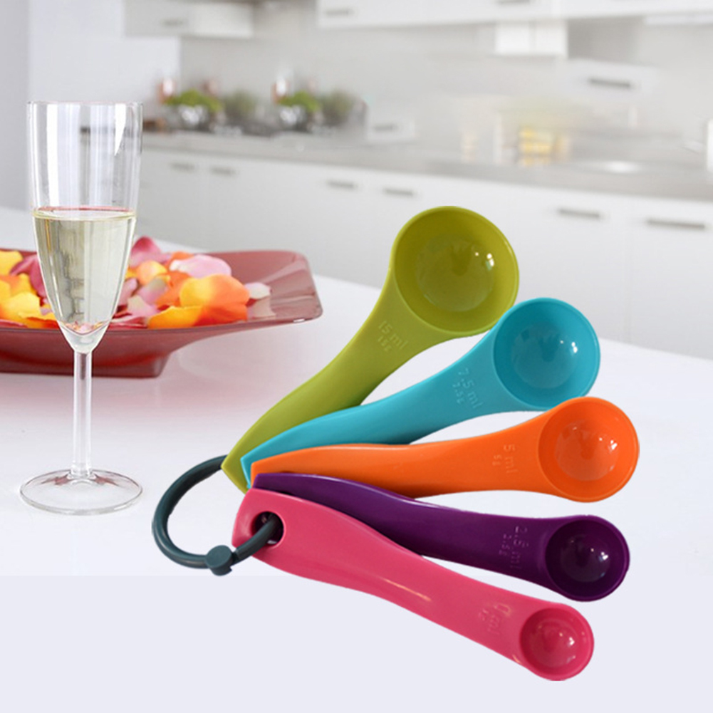 5-piece colorido colher de óle - Kitchen Baking Kit avaliação e preço