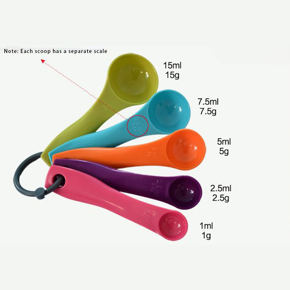 5-piece colorido colher de óle - Kitchen Baking Kit avaliação e preço