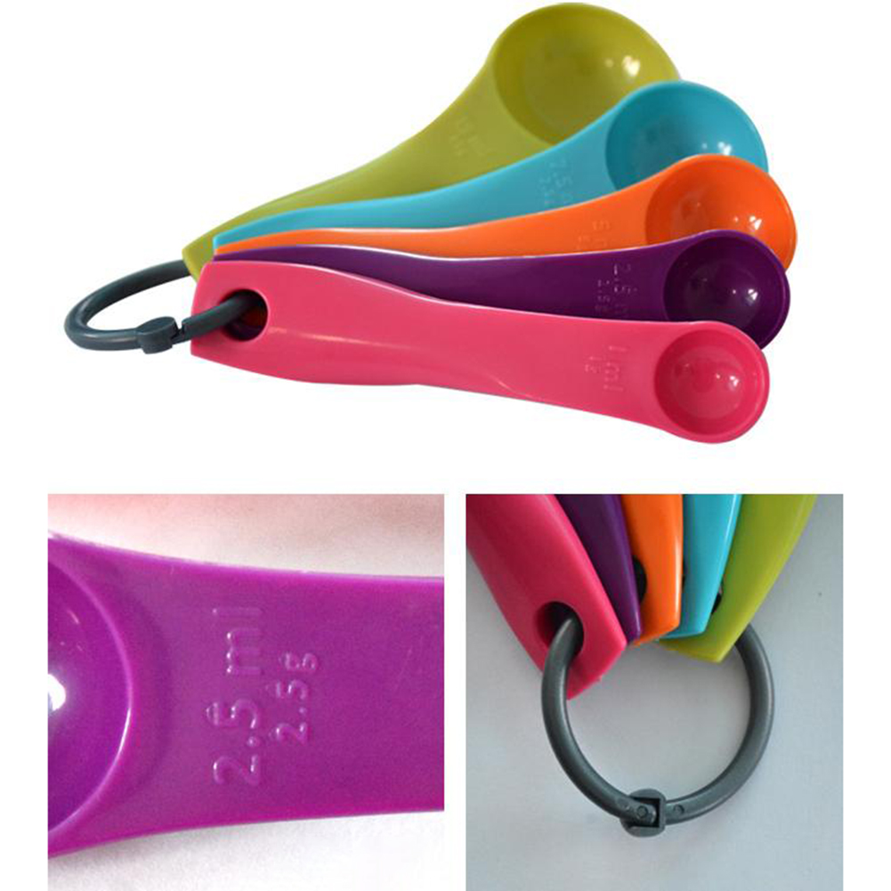 5-piece colorido colher de óle - Kitchen Baking Kit avaliação e preço