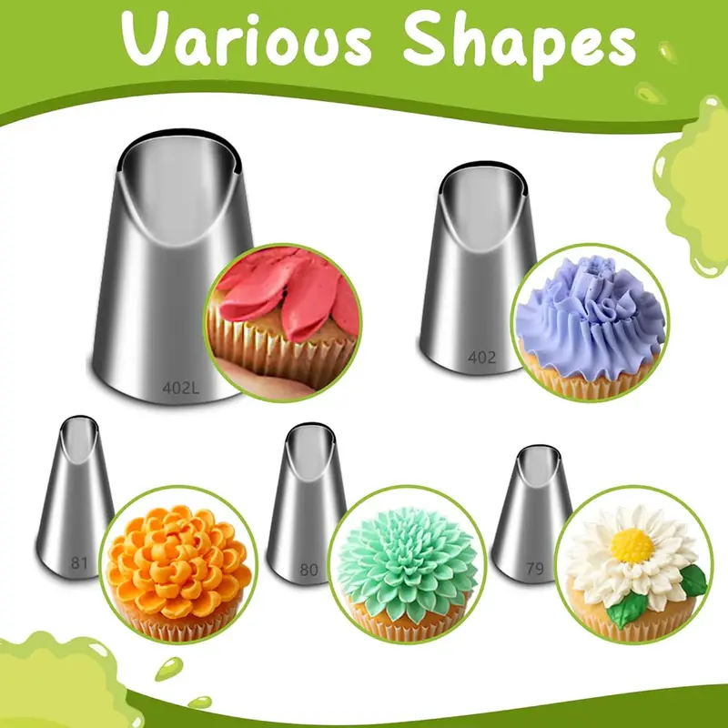Conjunto de 5 bicos de confeit - Kitchen Baking Kit avaliação e preço