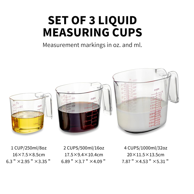 Conjunto de Copos Medidores Tr - Kitchen Baking Kit avaliação e preço