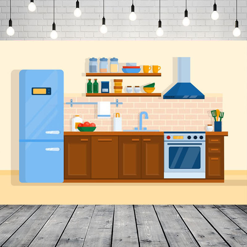 Fundo de fotografia de cozinha - Kitchen Baking Background avaliação e preço