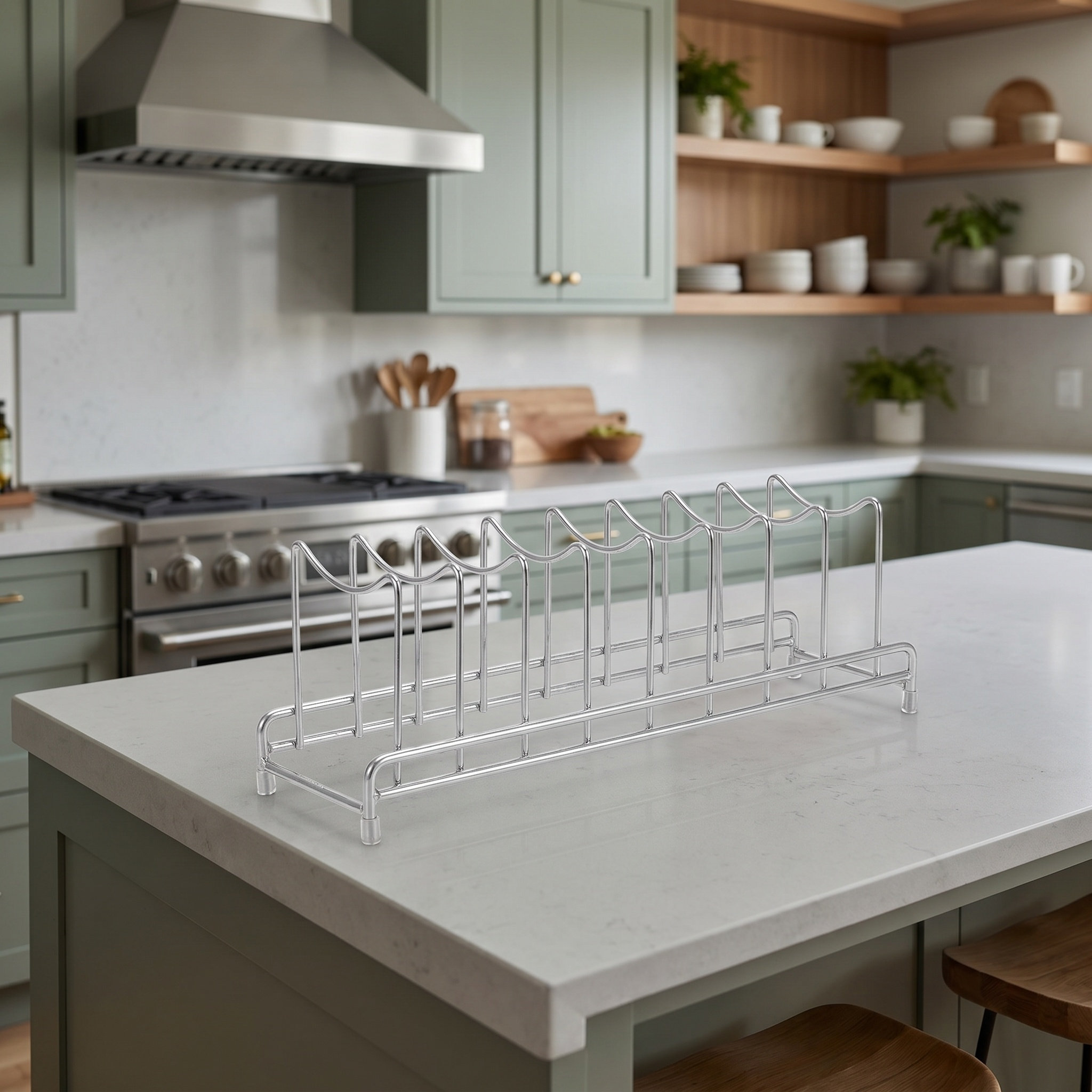 Organizador de Tampas de Panel - Kitchen Cabinet Baking Sheet Organizer avaliação e preço