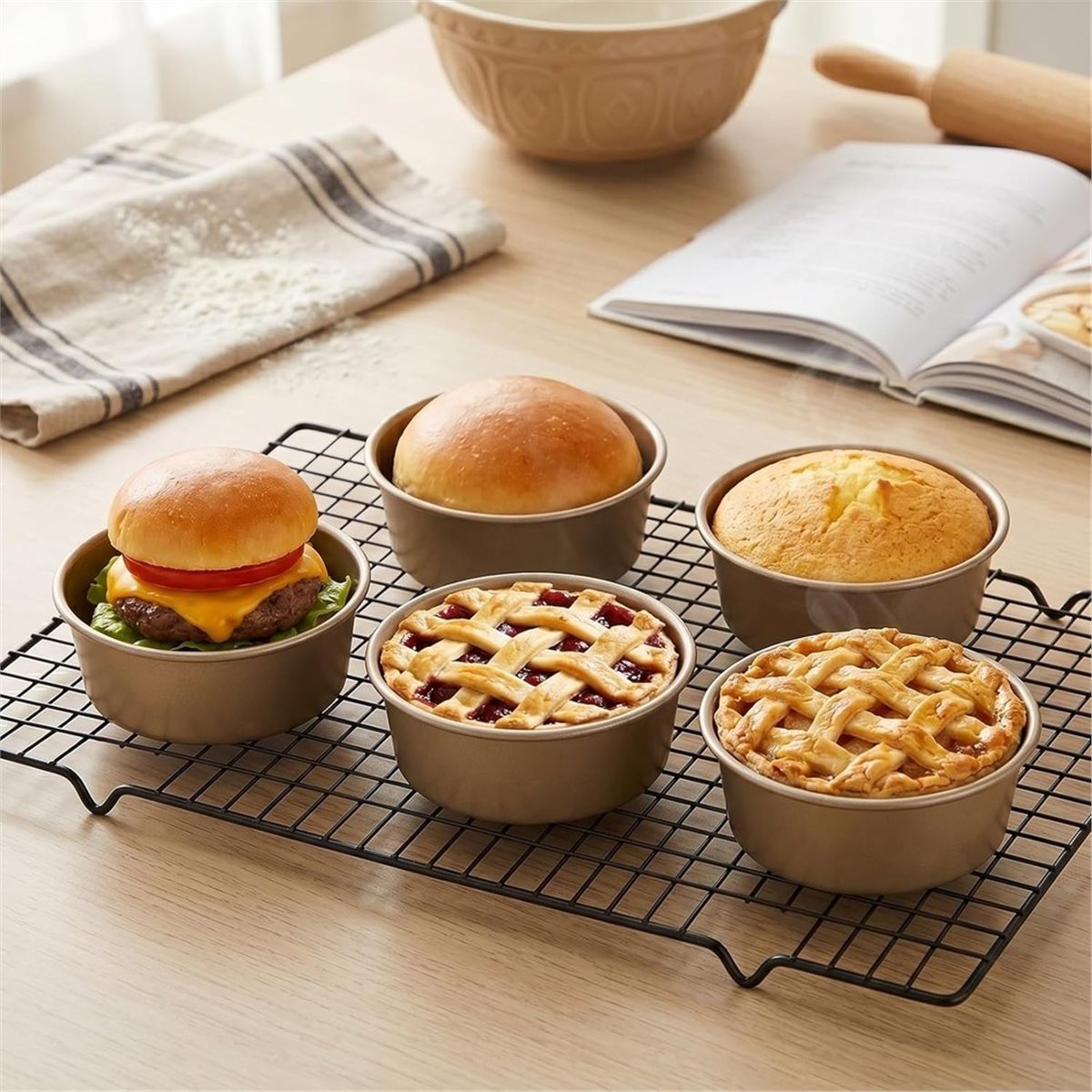 Conjunto com 8 Formas Mini par - Muffin Tin Nonstick avaliação e preço