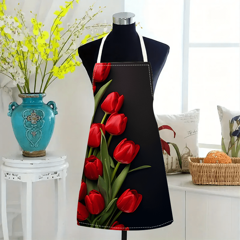 1pc Avental de linho com fundo - Kitchen Baking Background avaliação e preço