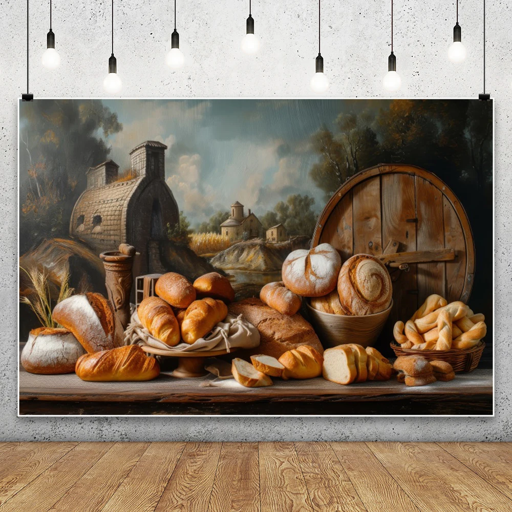Pranchas de madeira pano de fu - Kitchen Baking Background avaliação e preço