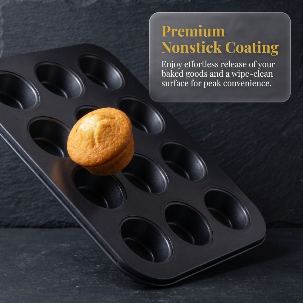 Forma de Muffin Mini em Aço Ca - Muffin Tin Nonstick avaliação e preço