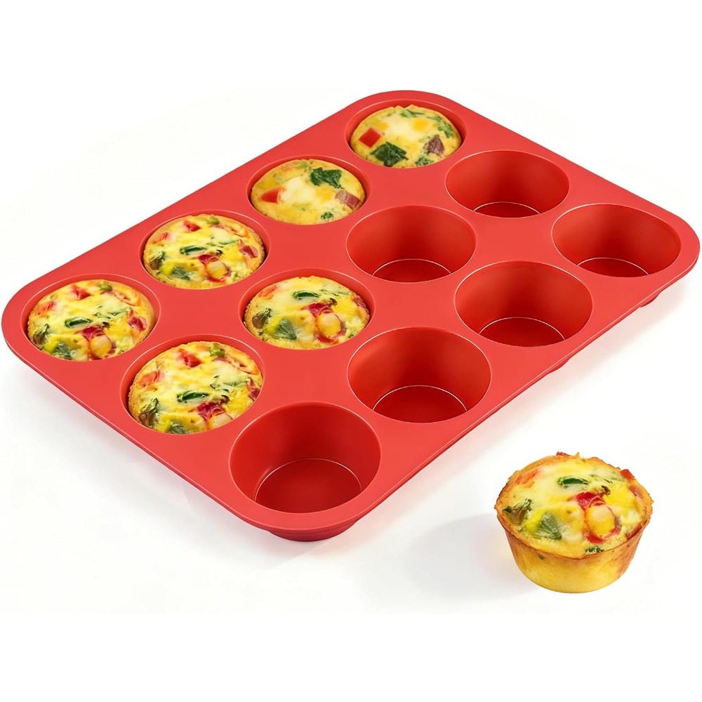 Forma de Silicone para Muffins - Muffin Tin Nonstick avaliação e preço