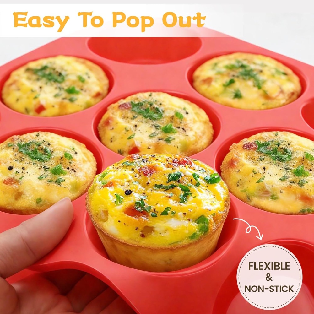 Forma de Silicone para Muffins - Muffin Tin Nonstick avaliação e preço